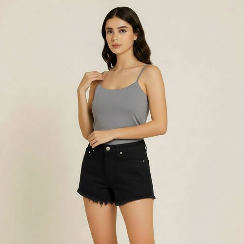 Regata Feminina Alças Finas Cinza