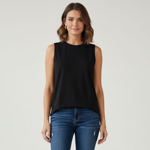 Blusa Feminina Preta sem Manga