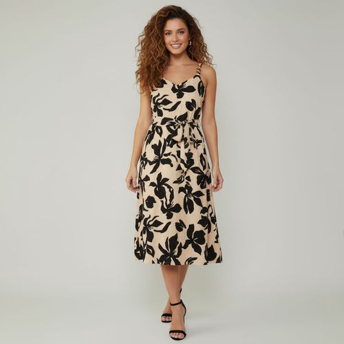 Vestido Feminino Midi Estampado