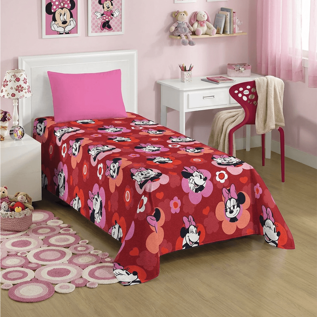 Manta Fleece Minnie Lepper Solteiro 150x250cm