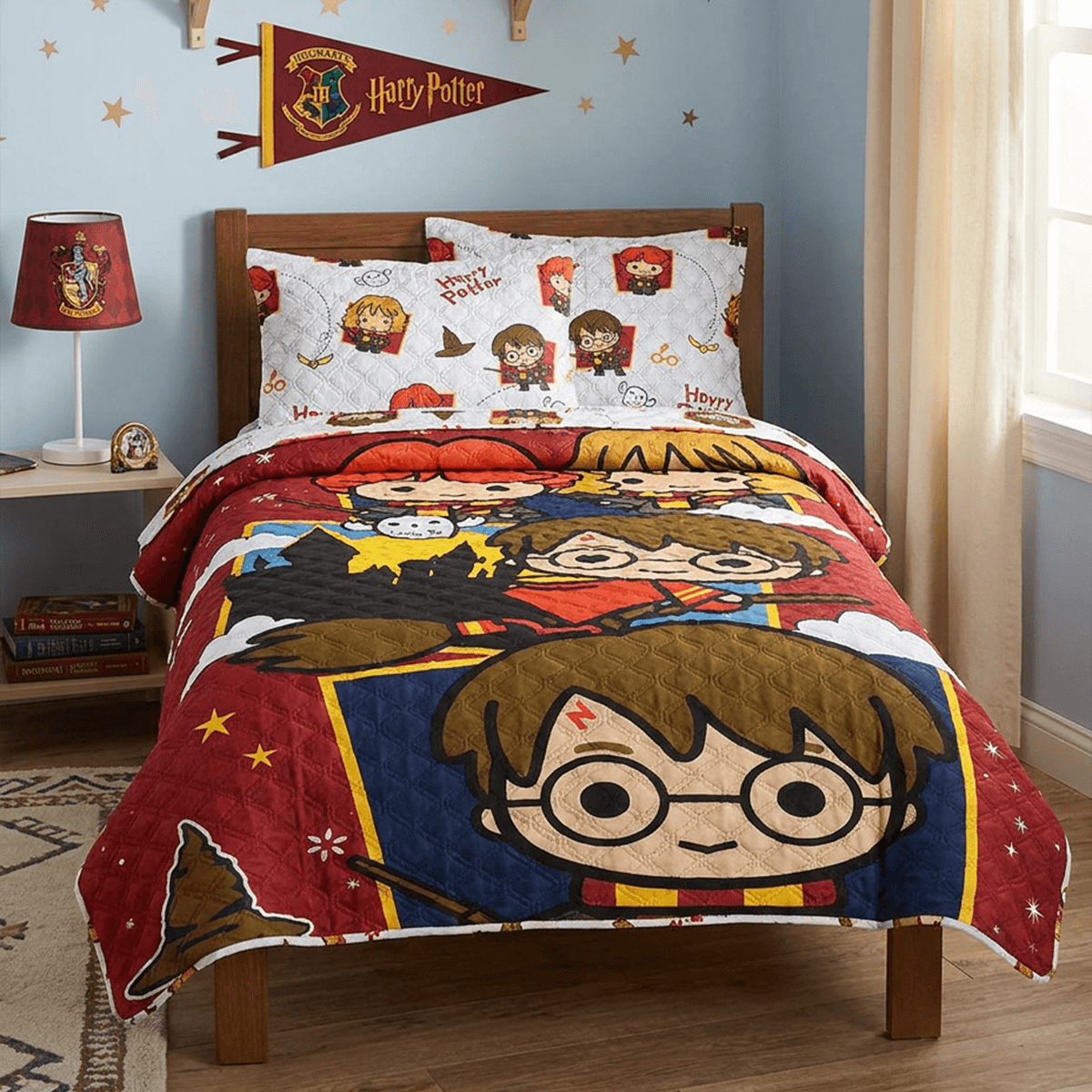 Kit Cobreleito Harry Potter Lepper 160x220cm 2 peças