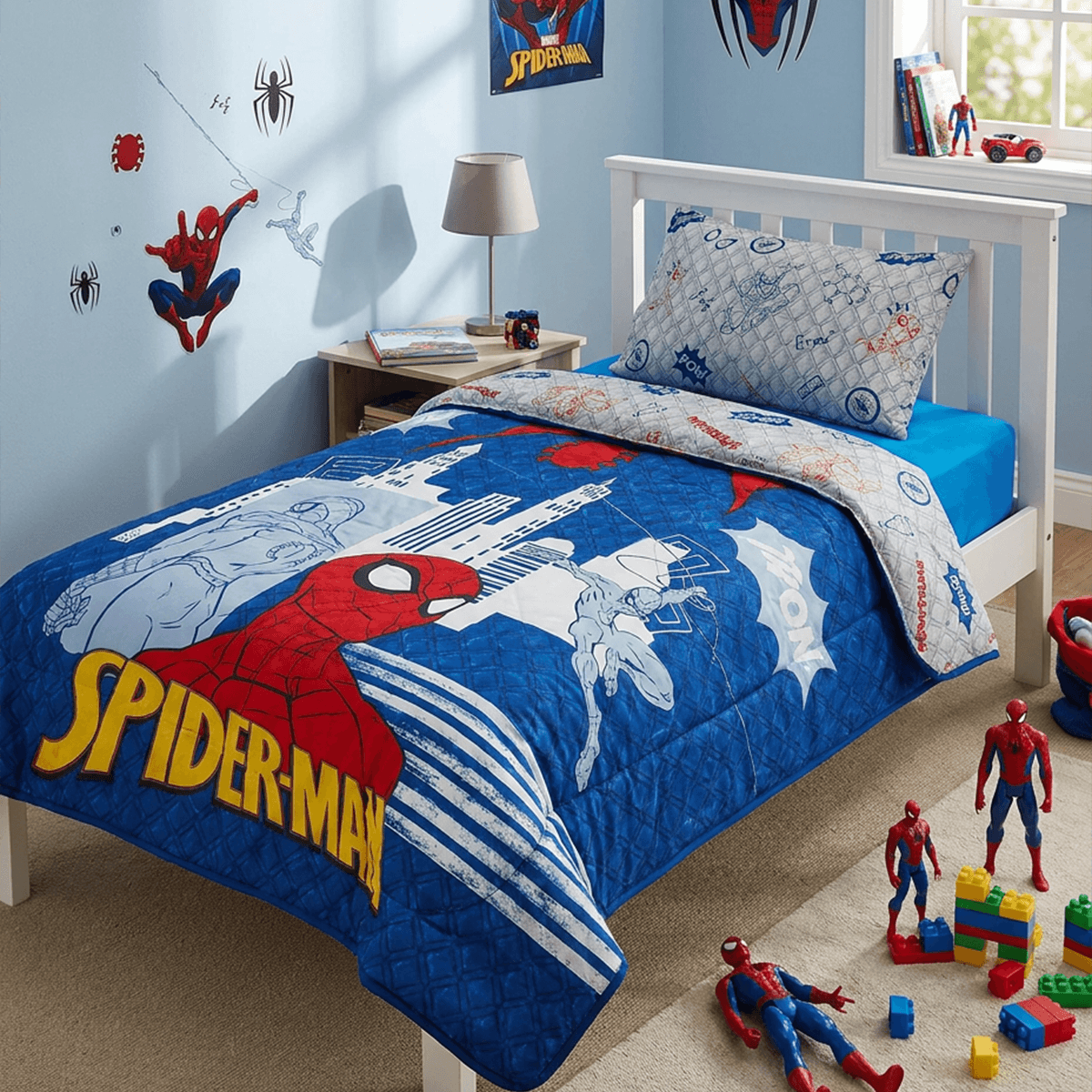 Kit Cobreleito Spiderman Lepper 160x220cm 2 peças
