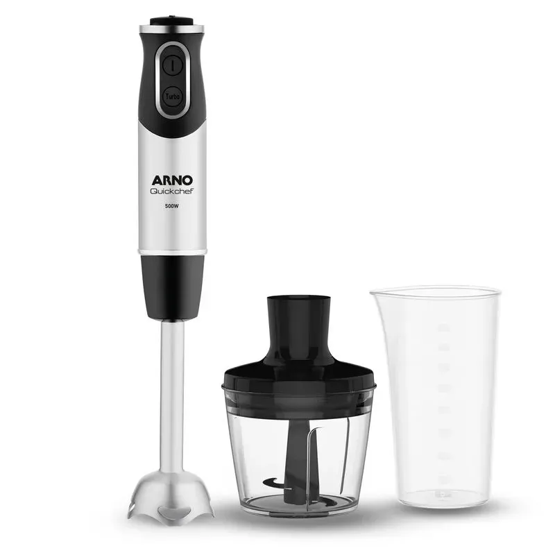 Mixer Arno Quickchef MX42 Processador 20 Velocidades 500W Preto e Inox